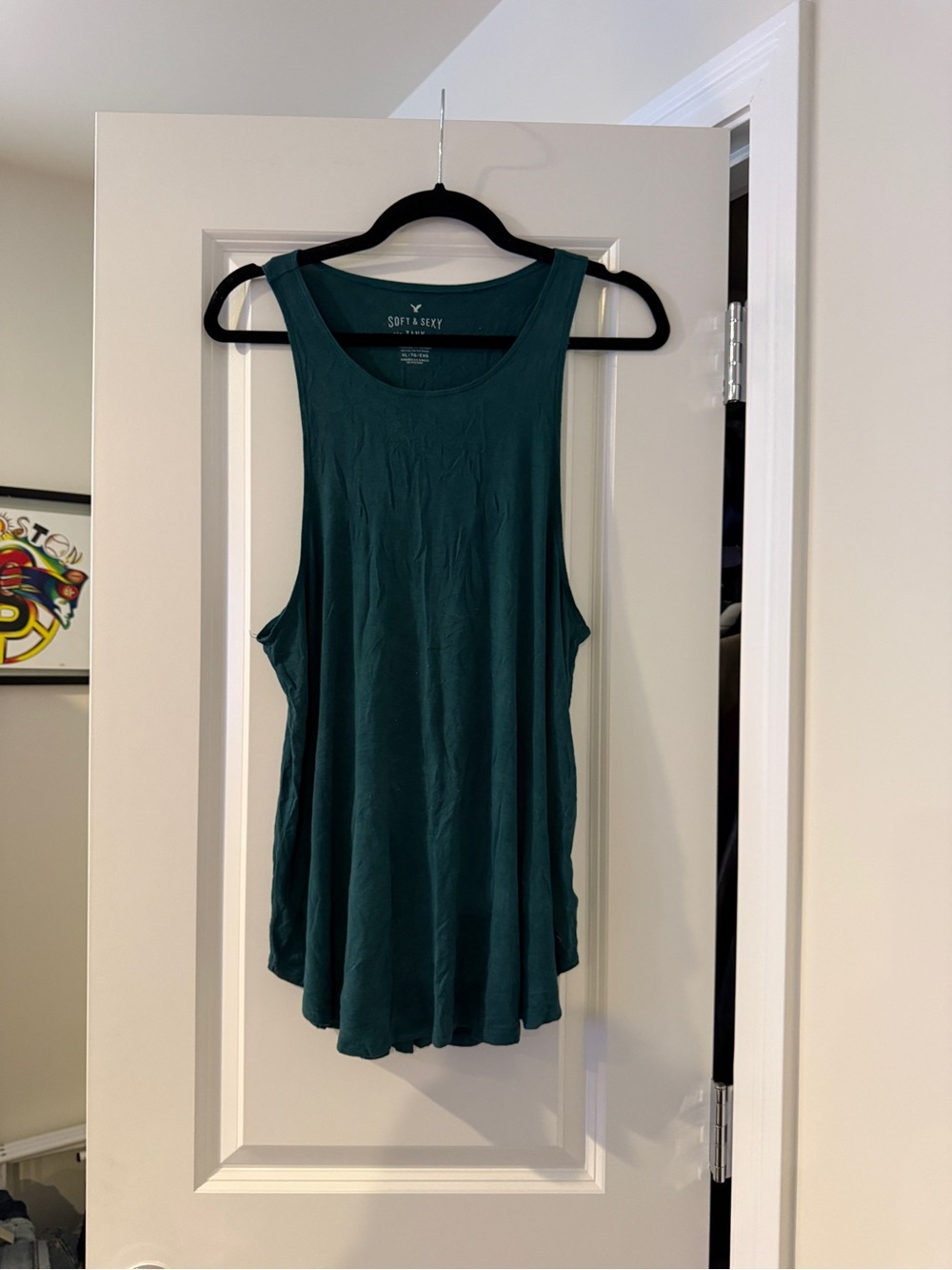American Eagle Outfitters Teal Scoop Neck Tank